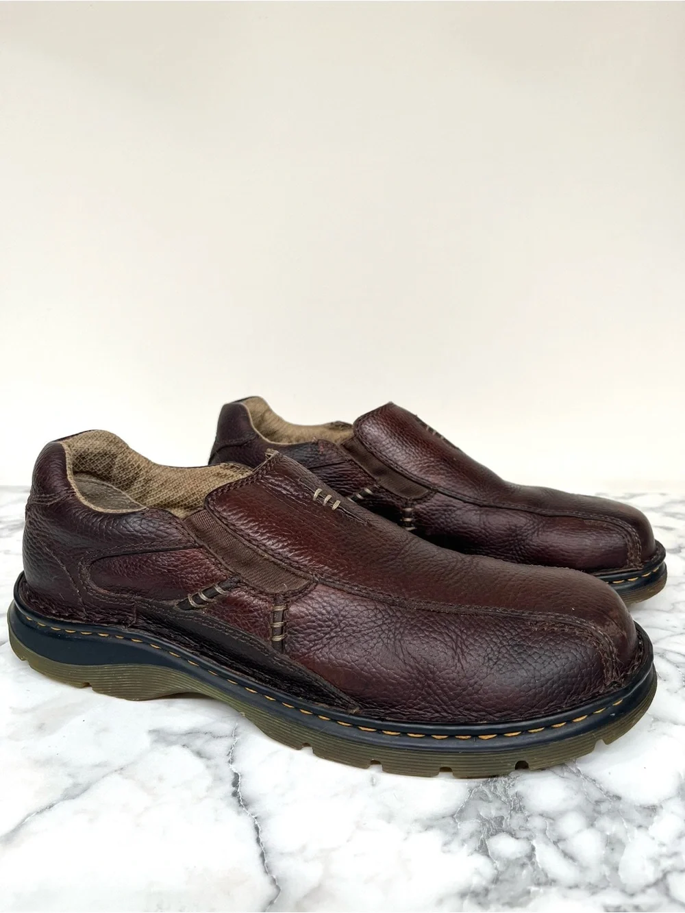 Mens Vintage Y2K  Dr. Martens Orson Slip On Dark Brown Leather Shoes AW004 Sz 11